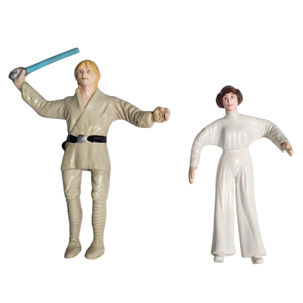 Just Toys Bendem Luke Skywalker, Princess Leia Figure Loose (LFL, 1993) Used